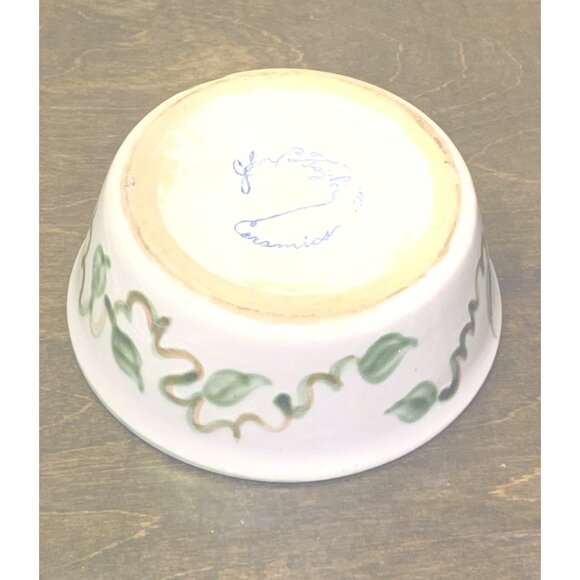 Vintage John B. Taylor Harvest Pear Handcrafted Stoneware Lidded Bowl - Picture 6 of 9